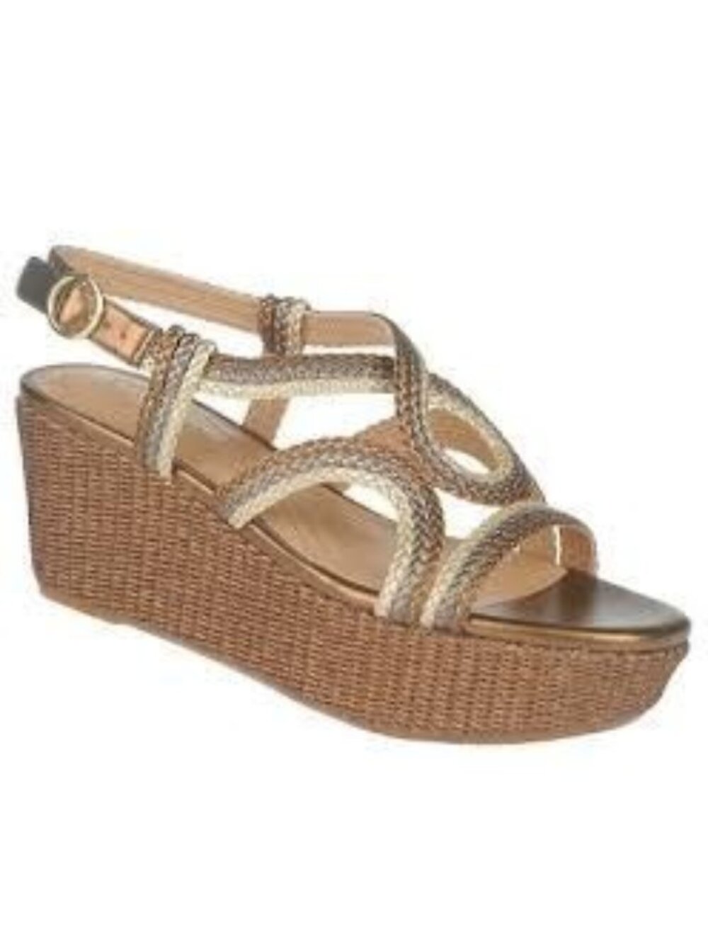 Naturalizer N5 Women's 10M Strappy Comfort Wedge Sandal Beachy Coastal Summer